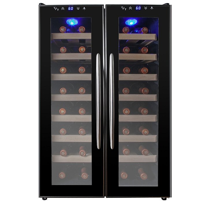 AKDY&reg; 28 Bottle Single Zone Thermoelectric Stainless Steel Freestanding Wine Cooler Cellar Chiller Refrigerator... N25