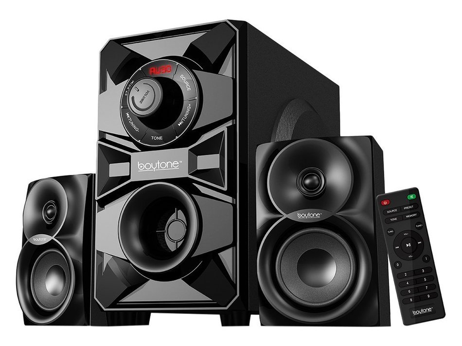Boytone BT-328F, 2.1 Wireless Bluetooth Multi Media speaker, powerful home theater speaker systems, FM Radio,... N6