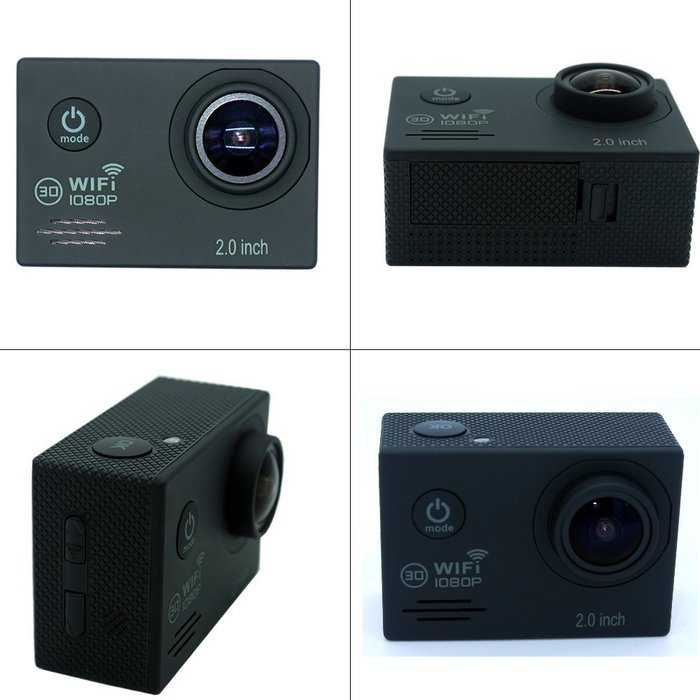 LISB WIFI 2.0"LCD Waterproof Diving Cycling Sports Action Camera with 2 Batteries and Free accessories(Black) N3