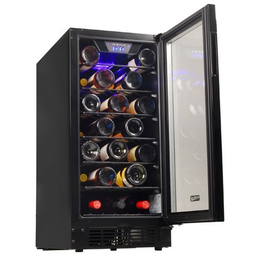 Koldfront 30 Bottle Built-In Single Zone Wine Cooler - Black