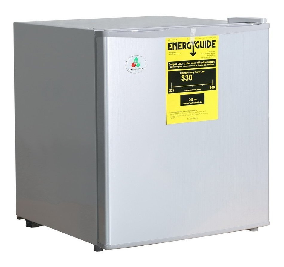 Conbridge CBBC -48SFOA 1.7 Cu.Ft. Compact Refrigerator With Ice-box,Silver