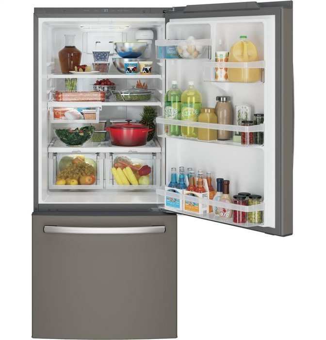 GE Slate Bottom Freezer Refrigerator N3