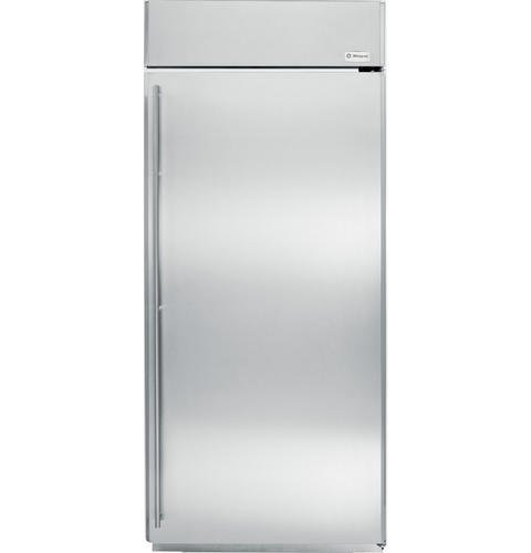 GE Monogram ZIFS360NXRH 36" Stainless Steel Built-in Upright Freezer Right Hinged