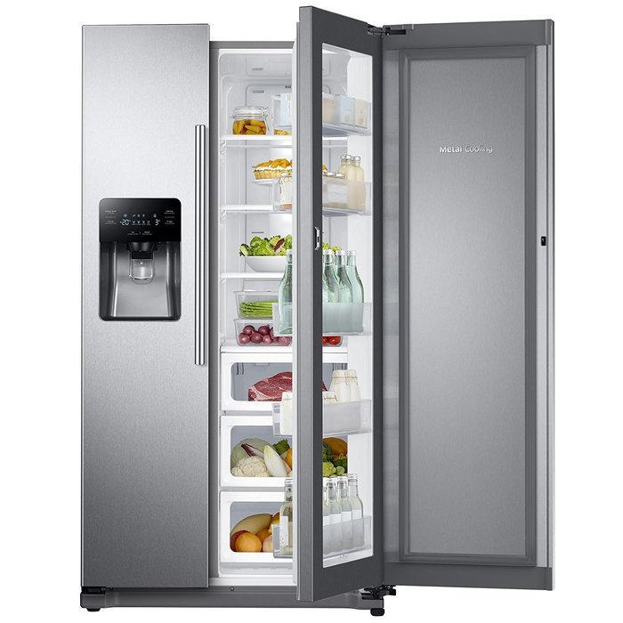 Samsung RH25H5611SR 24.7 Cu. Ft. Stainless Steel Side-By-Side Refrigerator - Energy Star N3