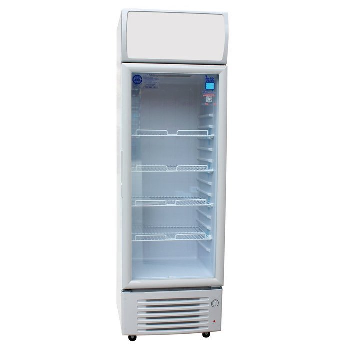319L Glass Swing 1-Door Beer Soda Milk Beverages Cooler Commercial Refrigerator Merchandiser Display 11.3 Cubic... N3