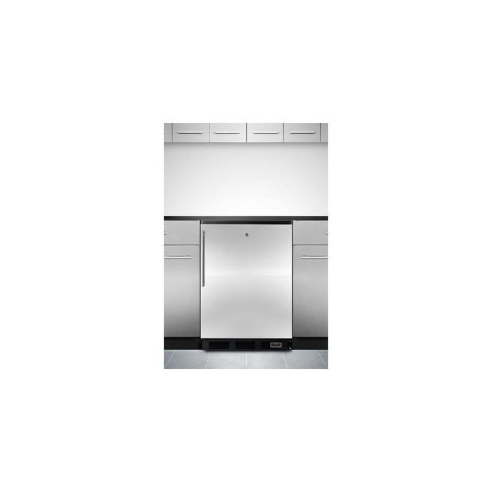 Summit FF7LBLBIPUBSSHV: Built-in commercial all-refrigerator for red wine and ale storage, with digital thermostat... N2