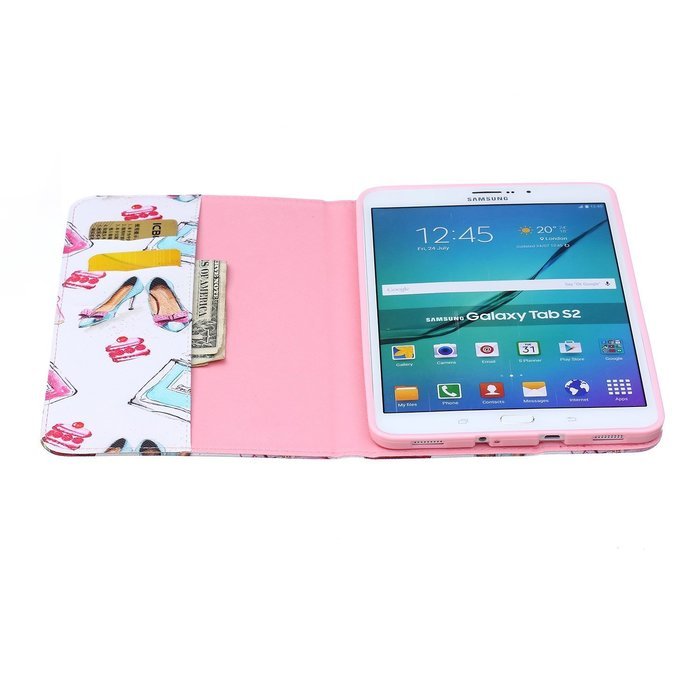 Galaxy Tab 4 10.1 Case, High Quality PU Leather Wallet Case [Card Slots] Damage Resistance and Kickstand Feature... N185