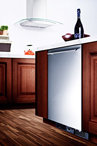 Summit FF590SSHH 24" Freestanding or Built In Compact Refrigerator with 5.7 cu. ft. Capacity Spill Proof Glass... N4