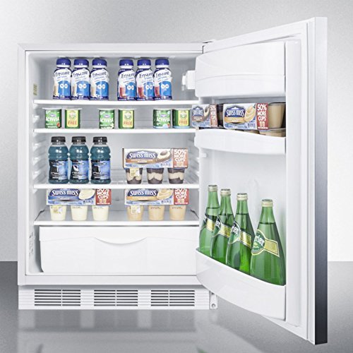 Summit FF67SSHHADA: Commercially approved, ADA compliant all-refrigerator for freestanding use, with stainless... N4