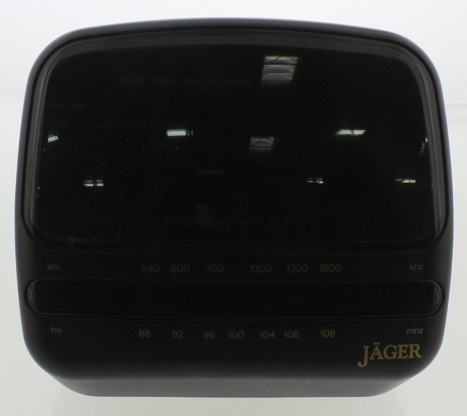 JAGER AM/FM LED CLOCK RADIO WITH PROGRESSIVE ALARM SYSTEM MODEL BTV-654 N2