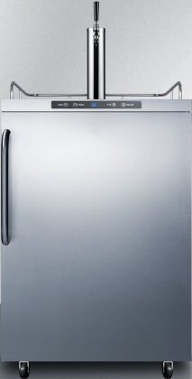 Summit SBC635MOS7 24" Outdoor Beer Dispenser with 5.6 cu. ft. Capacity Automatic Defrost Digital Thermostat 4...