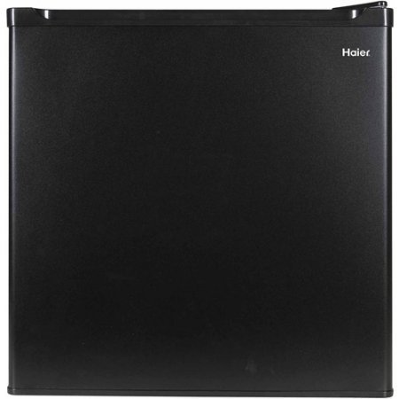 Haier 1.7-cu. ft. Refrigerator, Black / 2-liter bottle door storage, Half-width freezer compartment N4