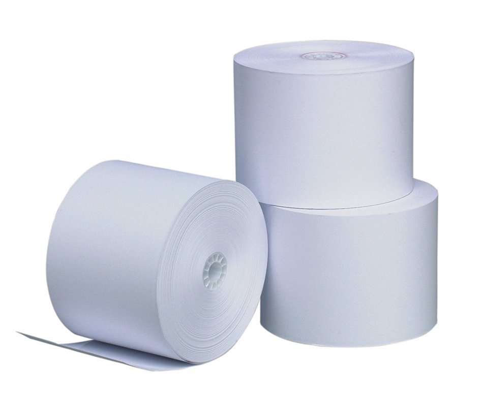 PM Company Perfection POS Black Image Thermal Rolls, 3.125 Inches x 119 Feet, White, 50 per Carton (05210)