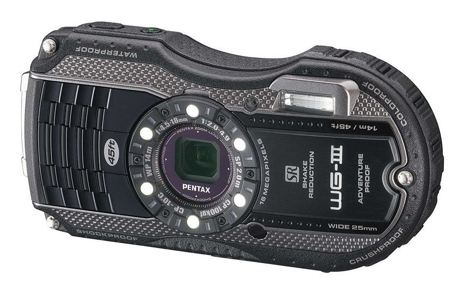 Pentax Optio WG-3 black 16MP Waterproof Digital Camera with 3-Inch LCD Screen (Black) N6
