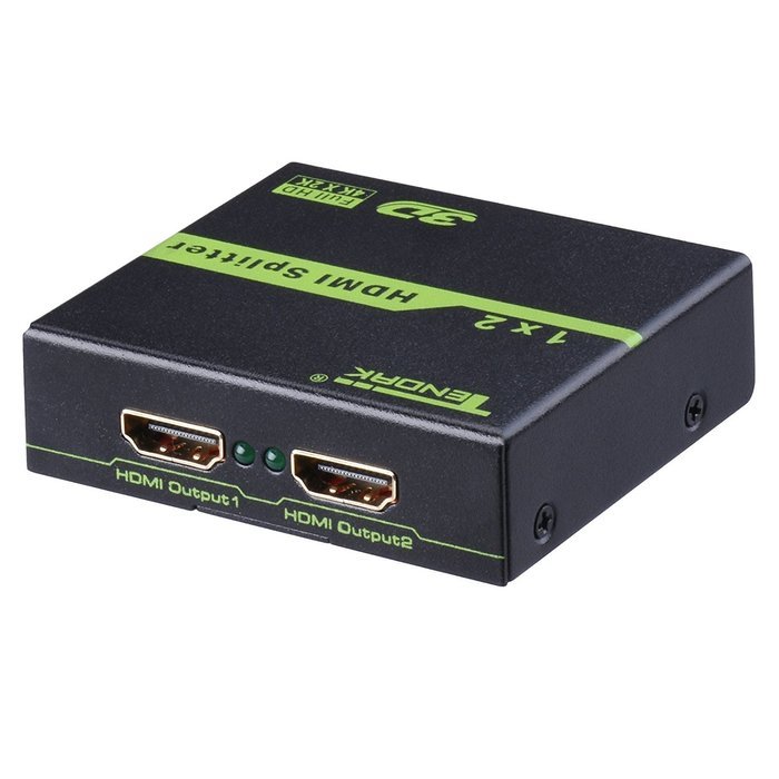 Tendak HDMI Splitter 1 in 2 out HDMI Splitter Amplifier for Dual Display Support Ultra HD 4K x 2K, 3D, Full HD... N14