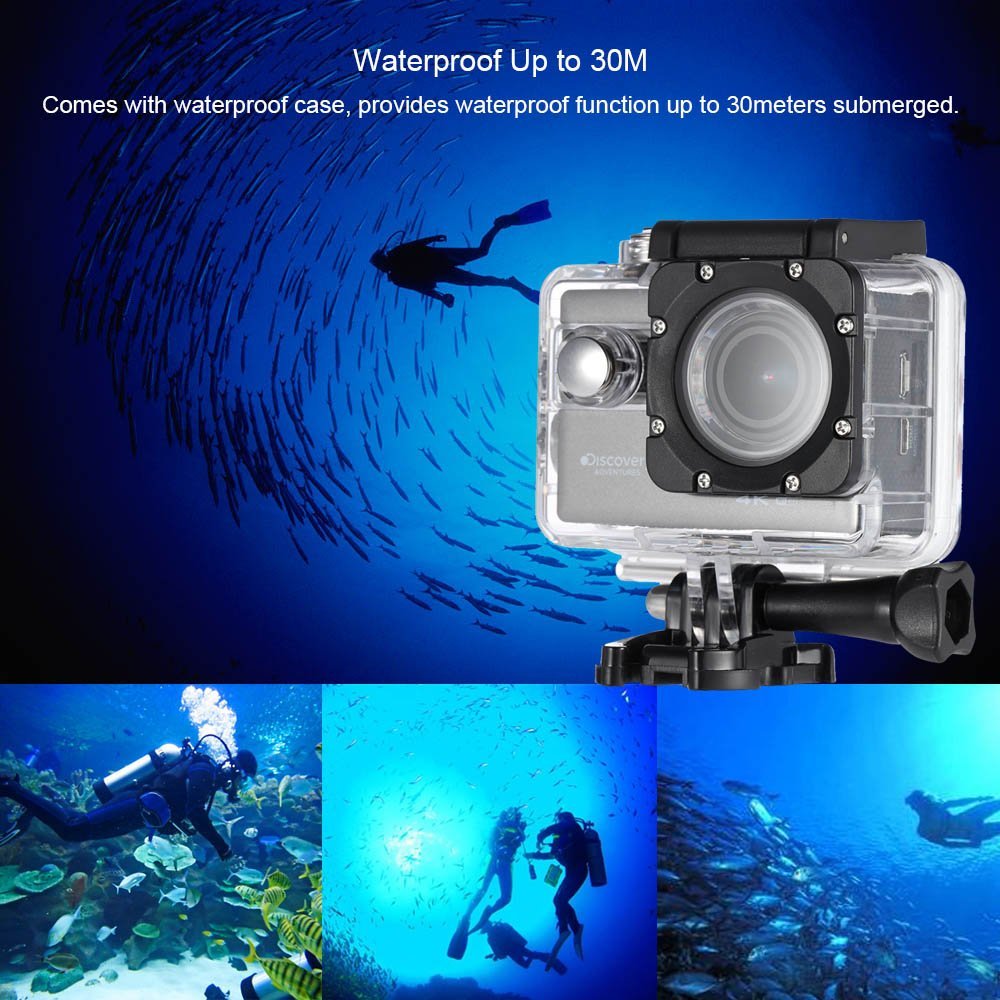 Andoer Action Sports Camera 4K 24FPS 1440P 30FPS 1080P 60FPS Full HD DV ...