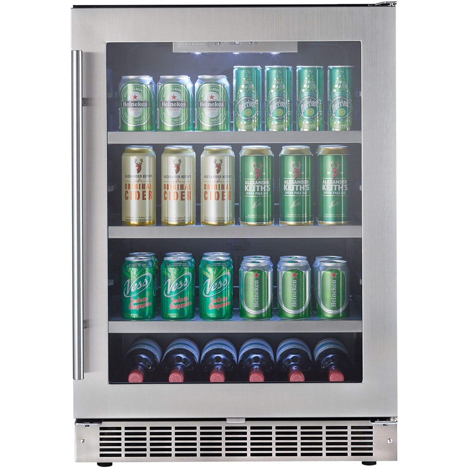 Danby DBC056D1BSSPR Silhouette BuiltIn Beverage Center, 5.6 Cubic Feet, Black/Stainless Steel