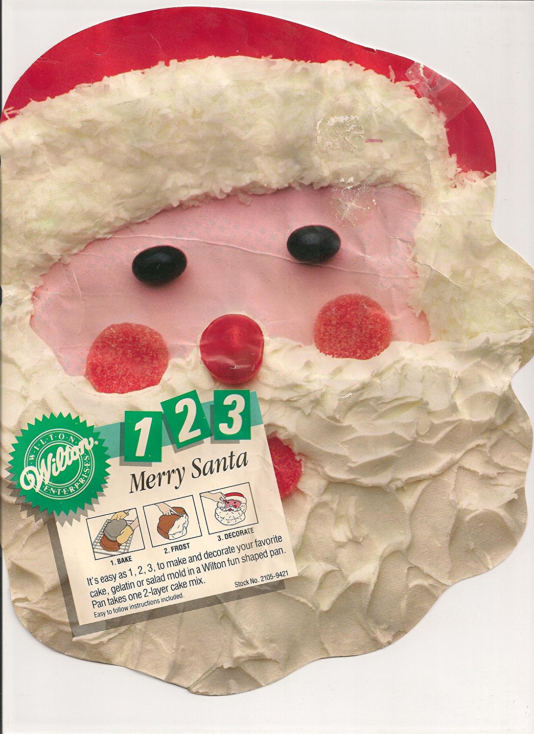 wilton-1-2-3-cake-pan-merry-santa-santa-claus-2105-9421-1991-by