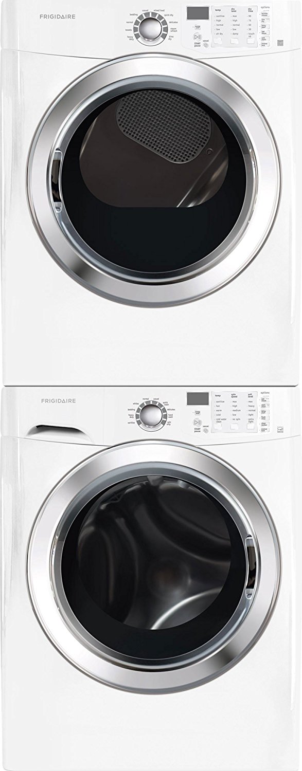 Frigidaire White Front Load Laundry Pair with FFFS5115PW 27" Washer
