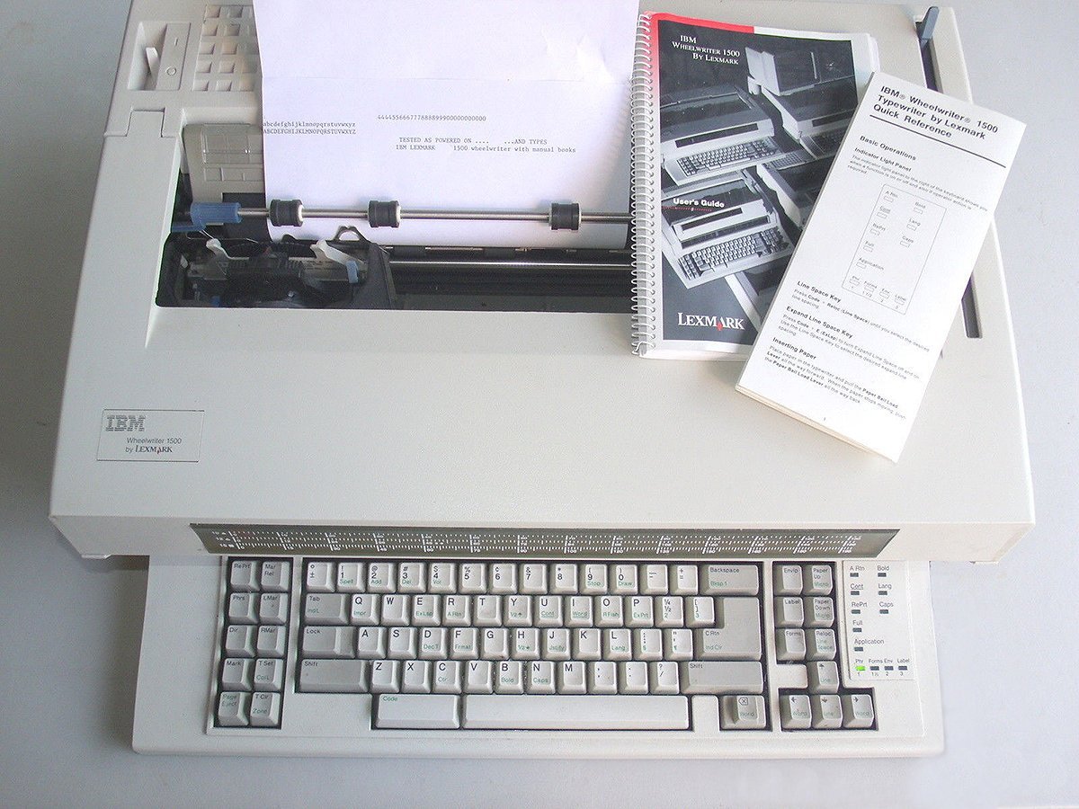 Ibm lexmark wheelwriter 1500 typewriter wide carriage 10k storage