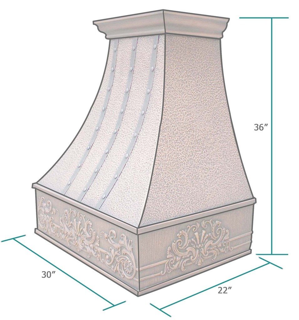 Copper Best H7 302236H Copper Range Hood Wall Mount 30 Inches Elgent ...