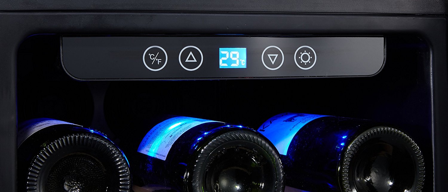 Kalamera 15'' Wine refrigerator 30 Bottle Builtin or Freestanding with