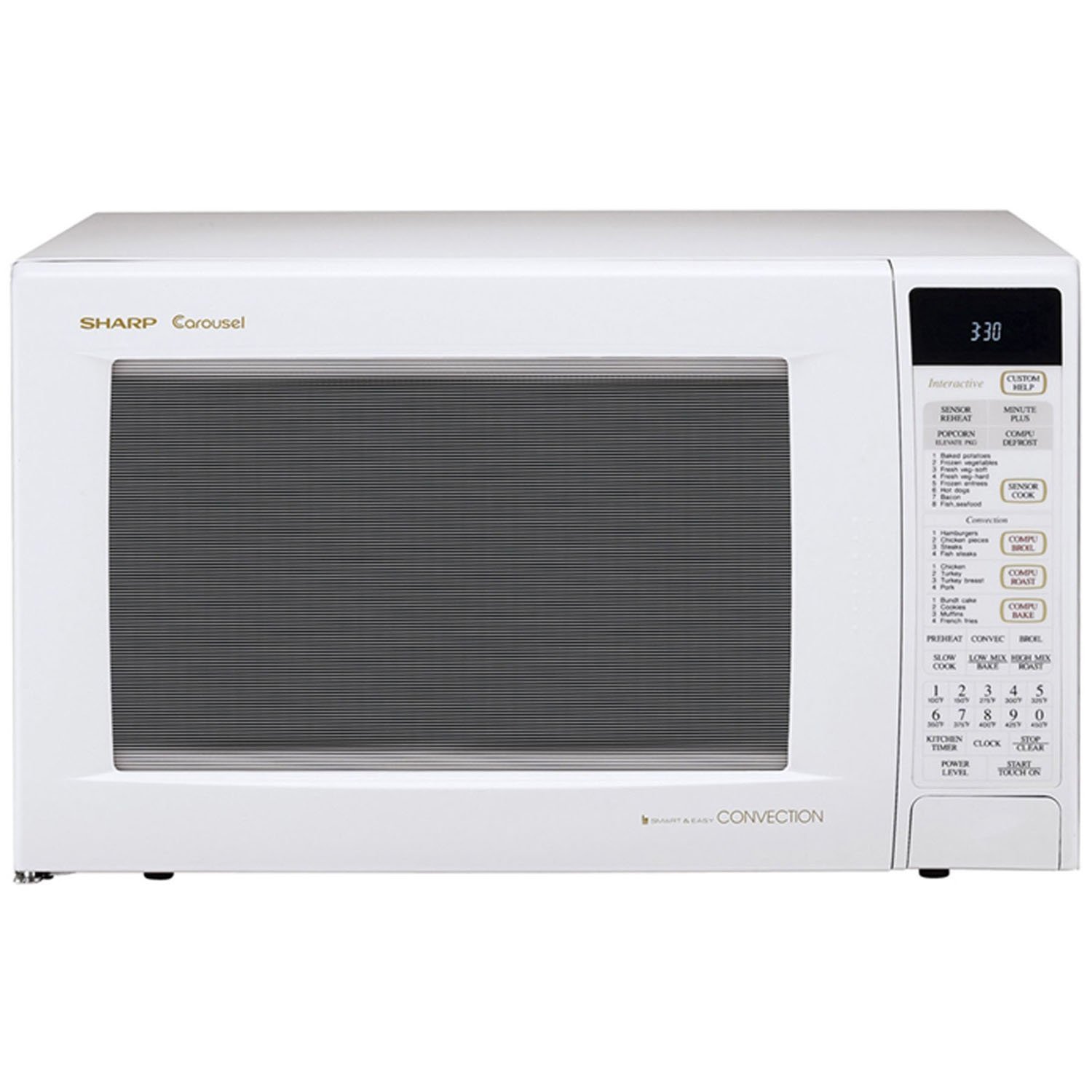 Sharp 900 Watts 1.5 Cu. Ft. Countertop Microwave Oven With 4-Way ...