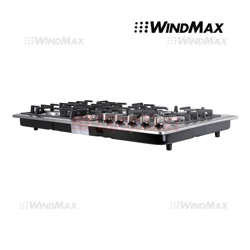 WindMax® 34" Stainless Steel Circular Frame 5 Burners Stove NG/LPG Gas