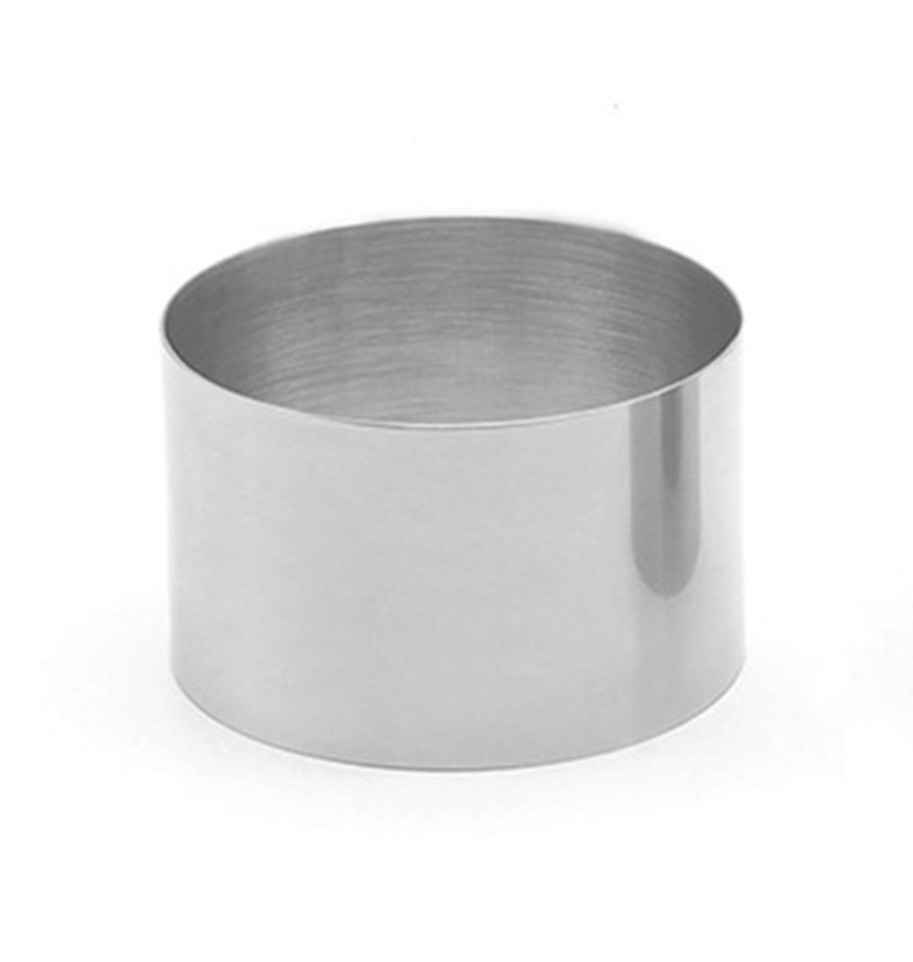 Bestwoohome Stainless Steel Cake Pastry Ring Round Mousse Molds (4 Inch ...