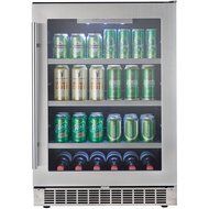Danby DBC056D1BSSPR Silhouette Built-In Beverage Center, 5.6 Cubic Feet, Black/Stainless Steel/Glass N2