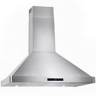 Golden Vantage 30" Wall Mount LED Display Touch Control High Quality Stainless Steel/Tempered Glass Vent Ductless... N8