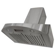 KOBE Range Hoods CHX3830SQB-WM-2 Contemporary Brillia 30" Wall Mount Range Hood, 3-Speed, 650 CFM, LED Lights,...