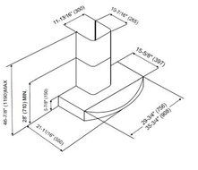 KOBE Range Hoods CHX3830SQB-WM-2 Contemporary Brillia 30" Wall Mount Range Hood, 3-Speed, 650 CFM, LED Lights,... N2
