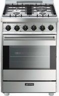 Smeg C24GGXU 24" Freestanding Pro-Style Gas Range With 4 Sealed Burners 3 Cooking Modes Gas Convection Mode Broil...