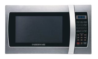 Farberware FMWO13AHTBKE Professional 1000W Microwave Oven, 1.3 cu. ft., Stainless Steel N2
