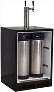Marvel ML24BTS2RS Twin Tap Built-In Beer Dispenser with Right Side Hinge, 24", Stainless Steel N2