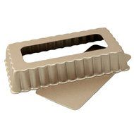 LOHOME&reg; 4.5 x 2.5 Inch Rectangular Tart/Quiche Pan Mini Cupcakes Torte Souffle Cheesecake Egg Tart Makers Cake...