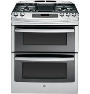 GE PGS950SEFSS Profile 30" Stainless Steel Gas Slide-In Sealed Burner Double Oven Range - Convection