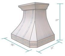 Copper Best H3 302127S Copper Stove Hood with Classic Design in Antique Copper Finish N4