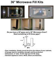 Universal Stainless Steel Over the Range Microwave Trim Fill Kit 36&quot; Wide by 15-3/4&quot; Tall MF3-SS N2