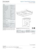 Frigidaire 30" Smoothtop Electric Black Cooktop with Built-In 500 CFM Downdraft Exhaust and Pro-Select&reg; Controls... N4