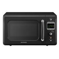Daewoo Retro Microwave Oven 0.7 Cu Ft, Piano Black 700W N4