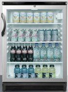 Summit SCR-600BL 24" 5.5 cu. ft. Commercially Approved Compact Refrigerator with Automatic Defrost Adjustable... N2