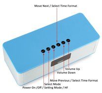 HIFI Wireless V4.0 Bluetooth Stereo Speaker with LED Display Multimedia Time Alarm FM Mode(black) N2