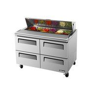 Turbo Air - Super Deluxe 12 Pan 4 Drawer Stainless Refrigerated Sandwich/Salad Prep Table
