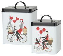Now Designs L19014 Storage Tins, Food Trucks, Green, Set of 2 N11