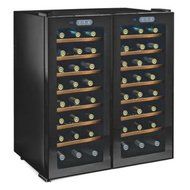 Wine Enthusiast Silent 48 Bottle Touchscreen Double Door Dual Zone Wine Refriger