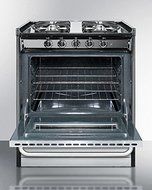 Summit TNM21027BFRWY Professional 30" Stainless Steel Gas Slide-In Sealed Burner Range N3