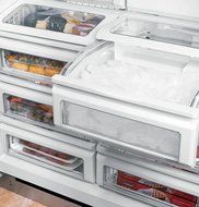 GE Monogram ZIFS360NXRH 36" Stainless Steel Built-in Upright Freezer Right Hinged N2