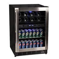Magic Chef 44 Bottle Stainless Dual Zone Wine &amp; Beverage Cooler MCWBC77DZC N3